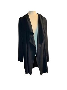 Forever 21 Black Open Flowy Longline Jacket Womens Sz M